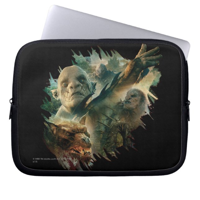 Azg-, Narzug- och Bolg-grafik Laptop Sleeve (Framsidan)