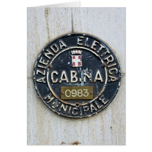 Azienda Electrica Municipale Cabina-Milano, Italie Hälsningskort (Framsidan)