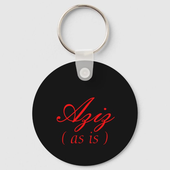 Aziz, (som är ) nyckelring (Framsida)