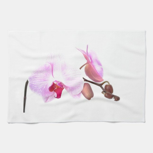 Aziza Orchid-Blommar Kökshandduk (Horisontell)