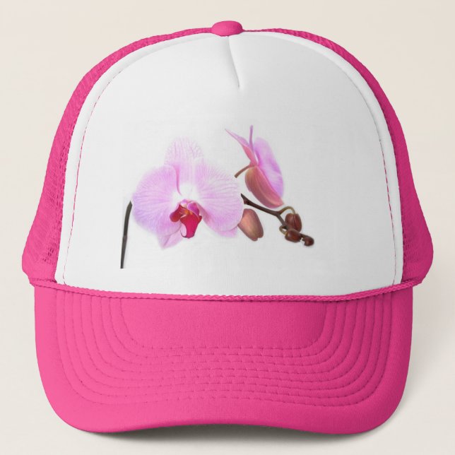 Aziza Orchid-Blommar Truckerkeps (Framsida)