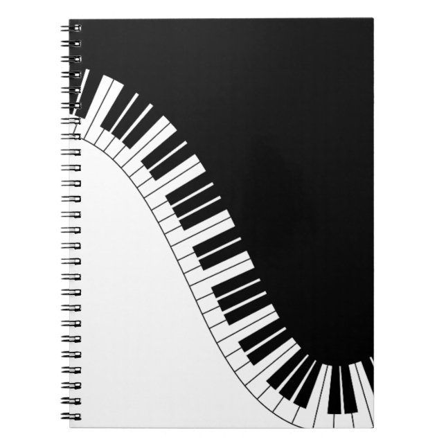 Aziza Tangentbord Instruments Anteckningsbok Med Spiral (Framsidan)