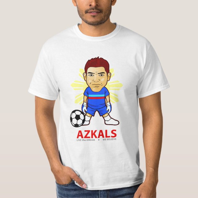Azkals skjorta - blåttmålvakt t-shirt (Framsida)