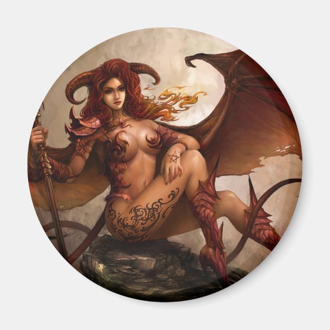 Azmous Mörk Angel "Demon", Magnet (Framsidan)