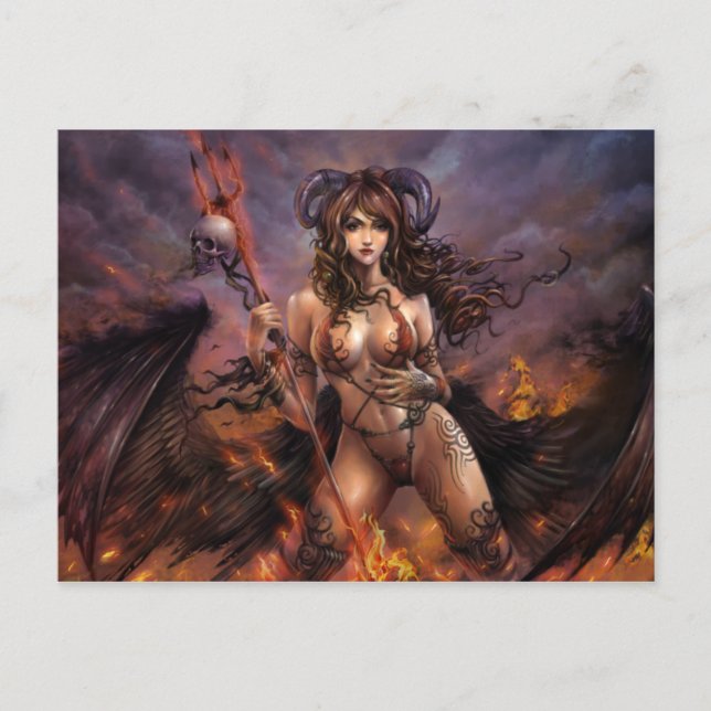 Azmous Mörk Änglar ’Charon’ Vykort (Framsida)