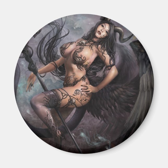 Azmous Mörk Änglar "Helchen", Magnet (Framsidan)