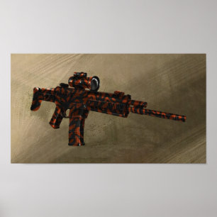 Azmous Red Camo ACR Rifle, Poster