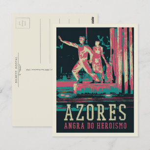 Azorerna Angra do Heroismo illustration Portugal Vykort