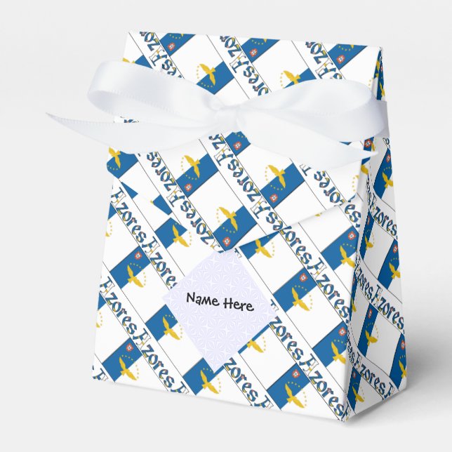 Azorerna Azorisk Flagga Klinkad Personlig  Presentaskar (Framsidan Sidan)
