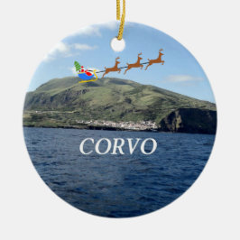 Azorerna: Corvo Panoramic jul Ornament