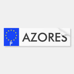 Azorerna Europeiska unionens registreringsskylt Bildekal