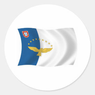Azorerna Flagga Klistermärke