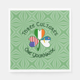 Azorerna Irland USA flagga Shamrock Personlig Pappersservett