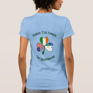 Azorerna Irland USA Shamrock Flag Anpassa Kvinnor T Shirt