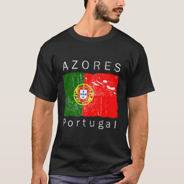 Azorerna - öarna Portugal Flagga I Kärlek Portugal T Shirt (Framsida)