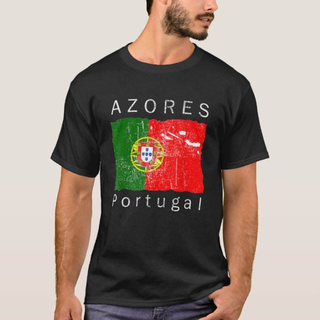 Azorerna - öarna Portugal Flagga I Kärlek Portugal T Shirt (Framsida)