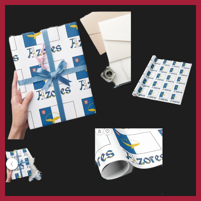 Azorerna och Flagga Presentpapper (Skapare uppladdad)