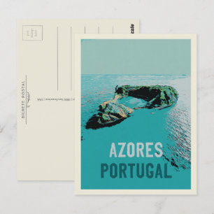 Azorerna, ön Illustration Vykort