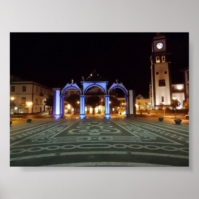 Azorerna - Ponta Delgada Poster (Framsidan)