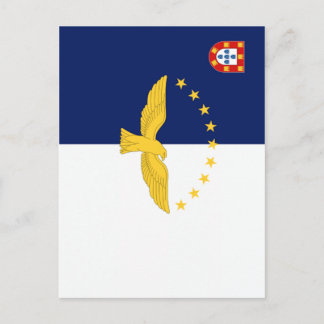 Azorerna (Portugal) Flagga Vykort