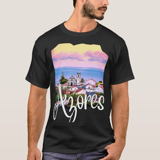 Azorerna Portugal Portugisiska roterna Azorerna So T Shirt (Framsida)