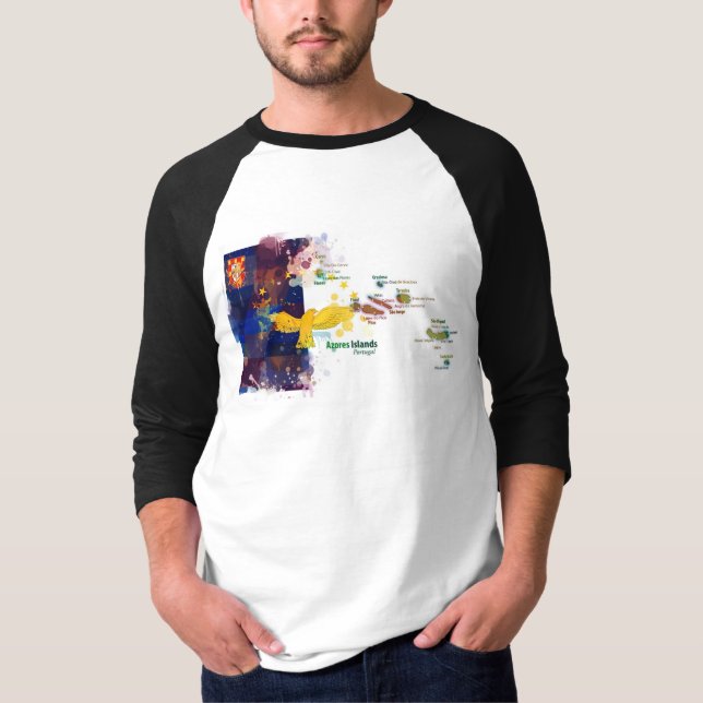 Azorerna, Portugal T Shirt (Framsida)