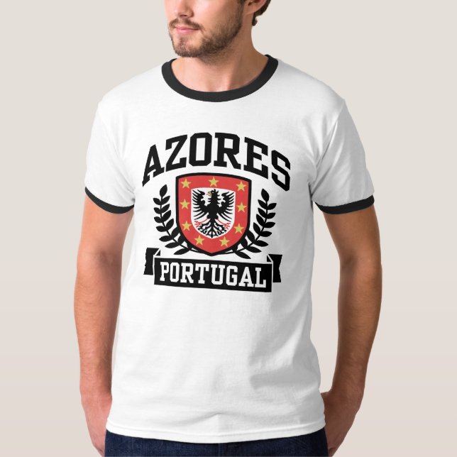 Azorerna, Portugal Tee (Framsida)