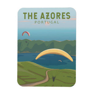 Azorerna - Portugal - Travel Vintage Art Magnet