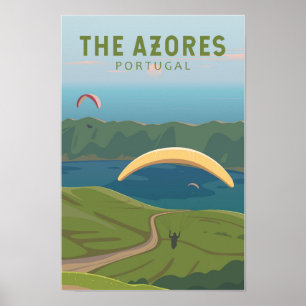 Azorerna - Portugal - Travel Vintage Art Poster