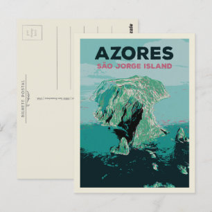 Azorerna Saint Jorge, Portugal Illustration Vykort