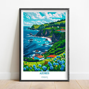Azorerna Väggkonst - Azorerna Resa Poster - Azorer