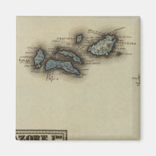 Azorernas Atlas Karta Magnet
