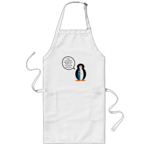 Azorernas Flagga Talking Penguin Long Apron Långt Förkläde