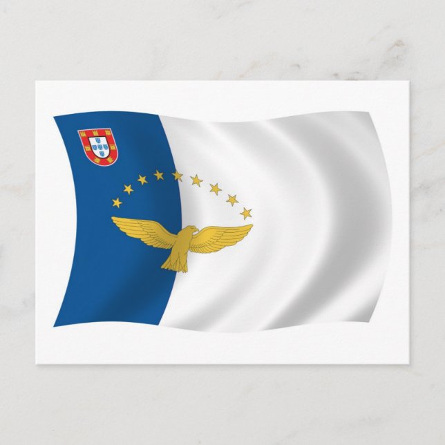 Azorernas Flagga-vykort Vykort (Framsida)