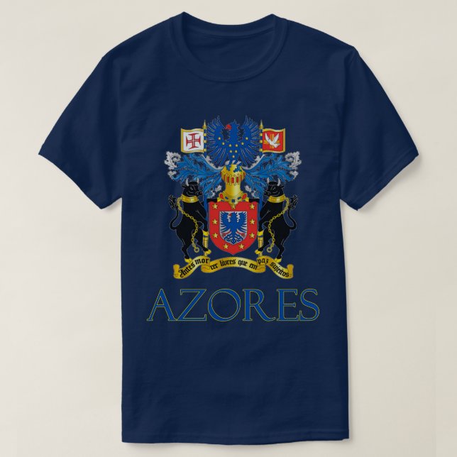 Azorernas nationella Jacka av Arm Design T Shirt (Design framsida)