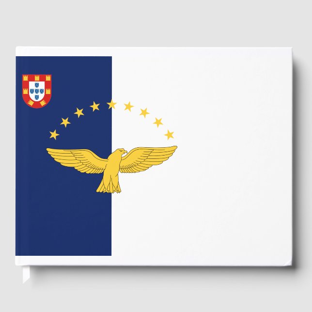Azorernas öar flagga Guest Bok (Framsida)