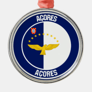 Azorernas Round Emblem Julgransprydnad Metall