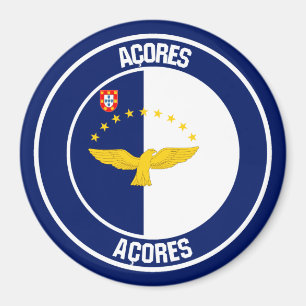 Azorernas runda emblem magnet
