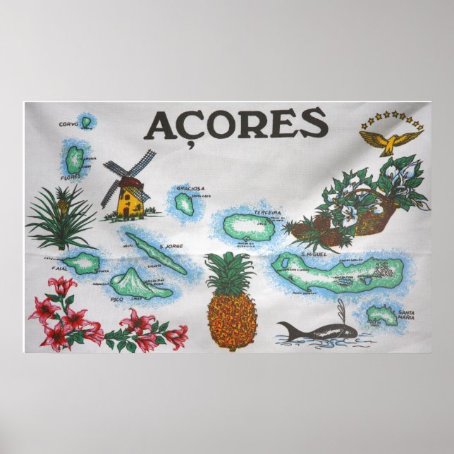 Azorernas souvenir poster (Framsidan)