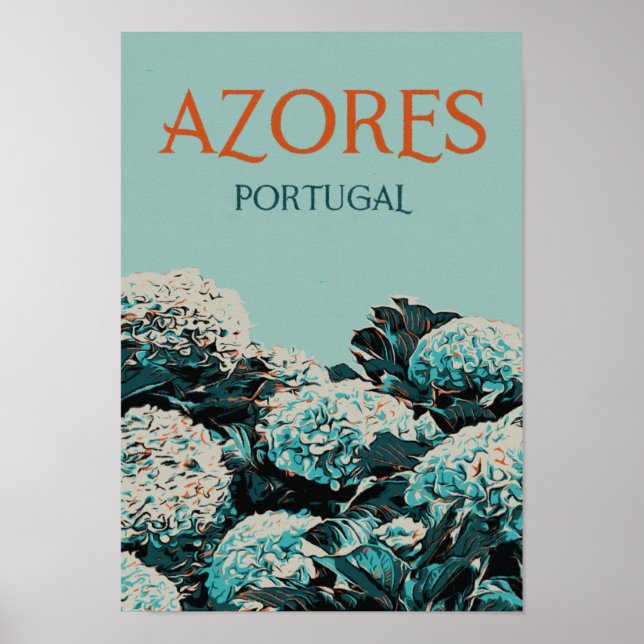 Azorernas vattenområden, exempel Portugal Poster (Framsidan)