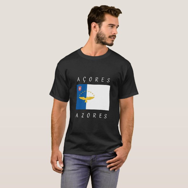 Azores Açores öPortugal T-tröja T-shirt (Hel framsida)