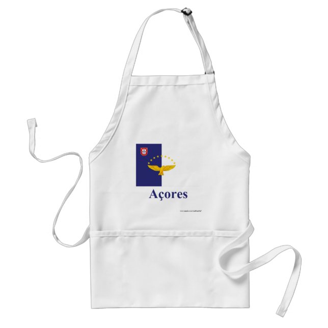 Azores flagga med namn i portugis förkläde (Framsidan)