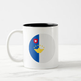 Azores Islands Flag Två-Tonad Mugg