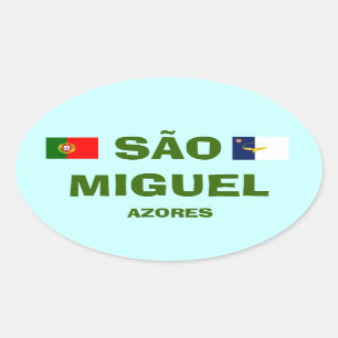 Azores - klistermärke för SaoMiguel Azores Oval