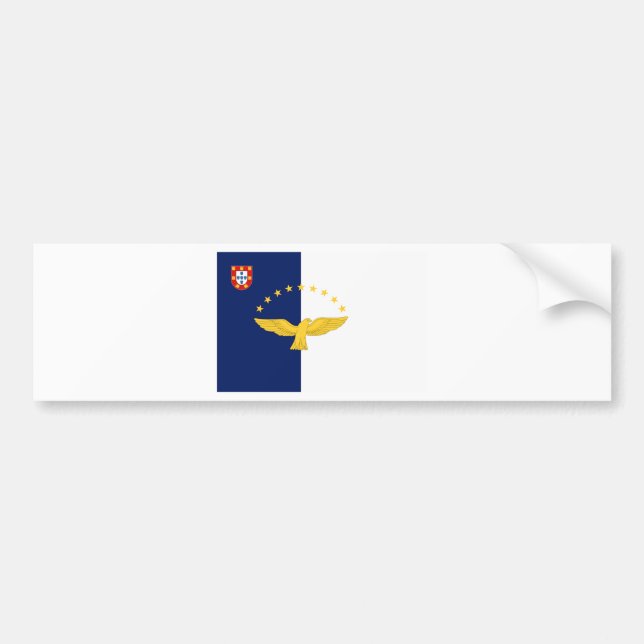 Azores (Portugal) flagga Bildekal (Framsidan)