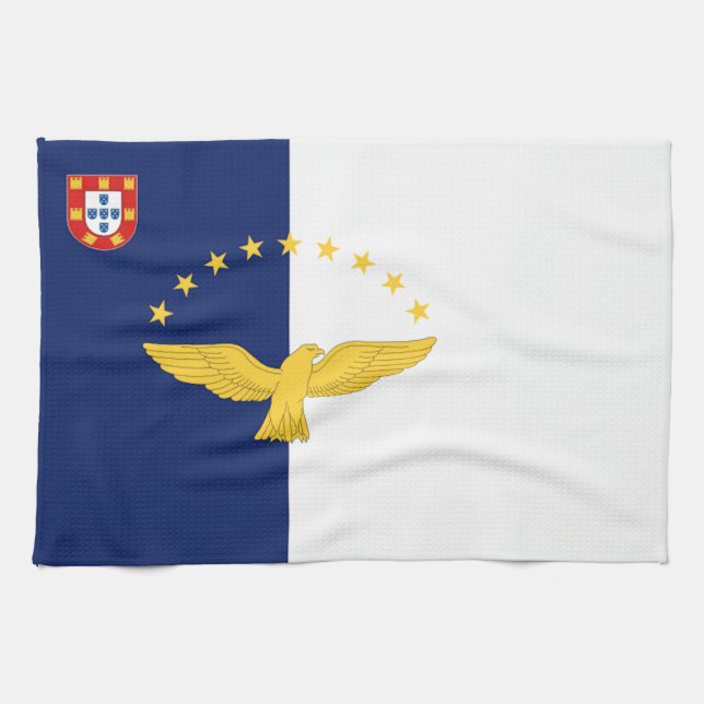 Azores (Portugal) flagga Kökshandduk (Horisontell)