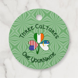 Azorisk irländsk amerikansk Shamrock Flagga Gåvor Etiketter