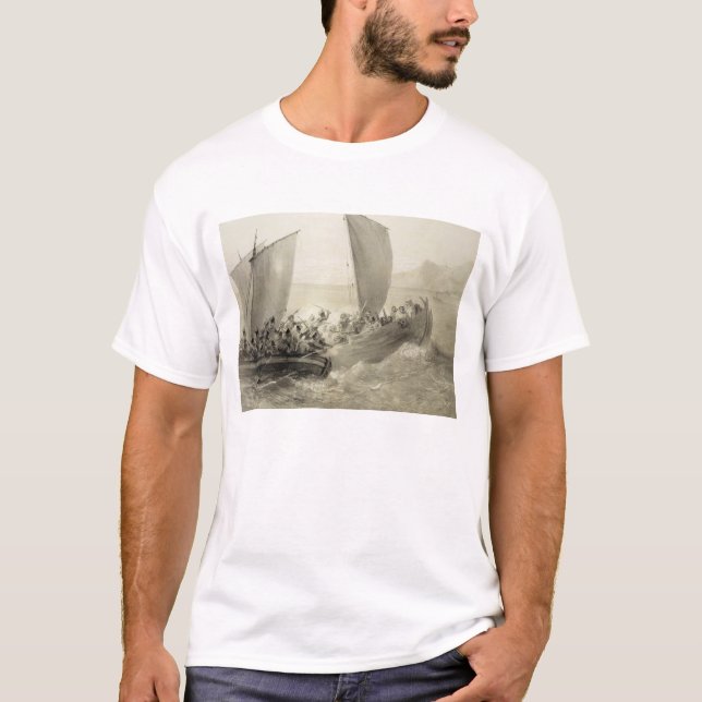 Azov Cossacks som stiger ombord en T-shirt (Framsida)