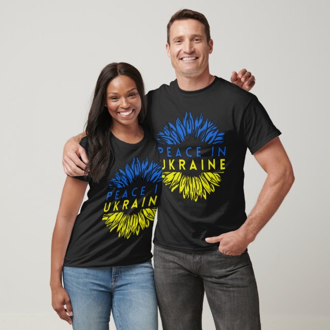 Azov Peace In Ukraine Sunflower - Stand With Ukrai T Shirt (Unisex)