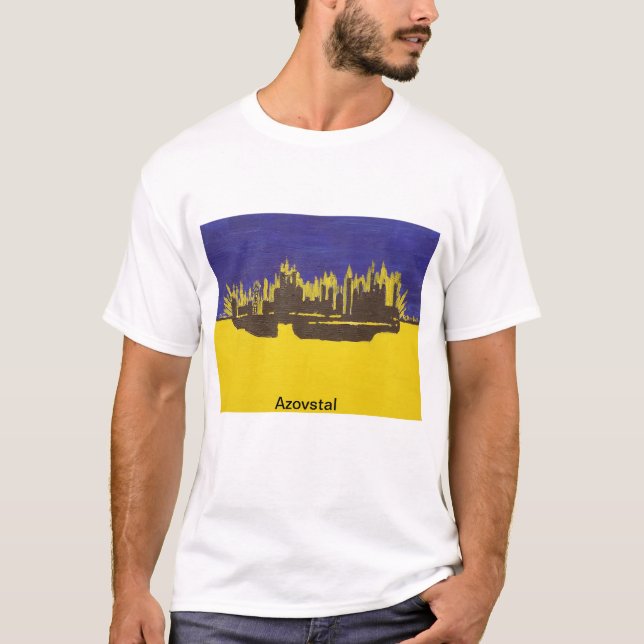 Azovstal Järn and Steel Works, Mariupol, Ukraina T Shirt (Framsida)